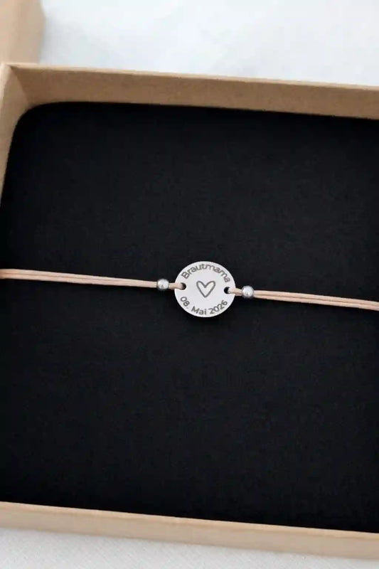 personalisiertes armband für mama zur hochzeit mit gravur edelstahl brautmutter geschenk