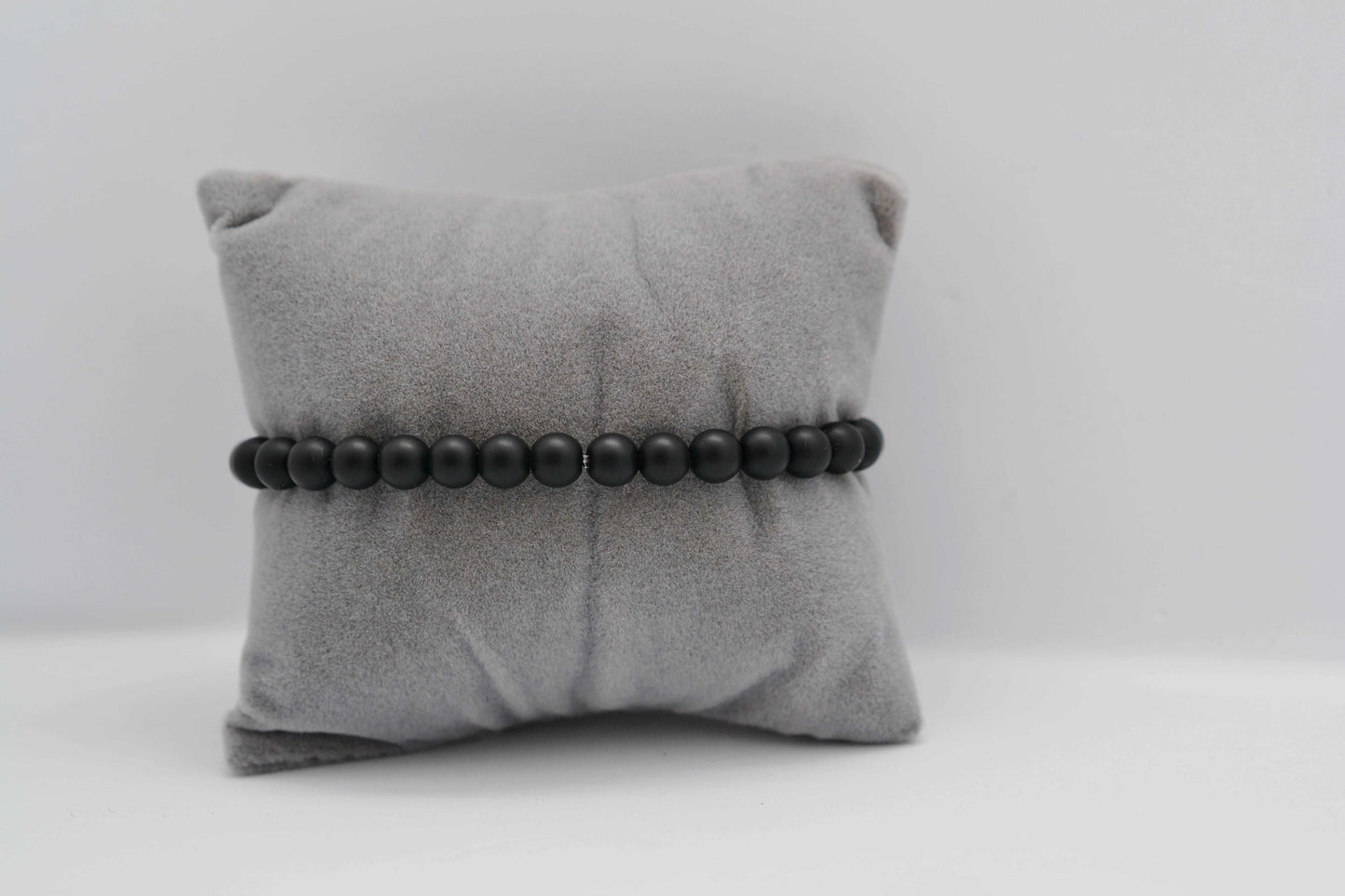 schwarzes Perlenarmband für Herren