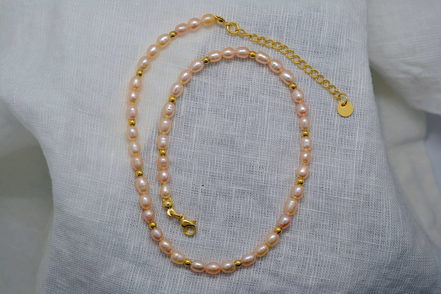 Perlenkette Rosa