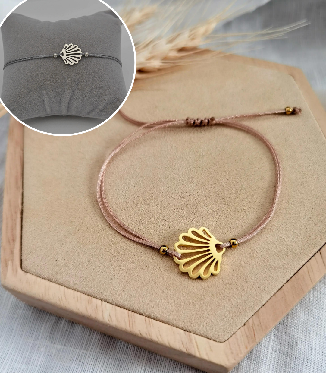 Jakobsmuschel Armband Edelstahl I Jakobsweg Geschenk