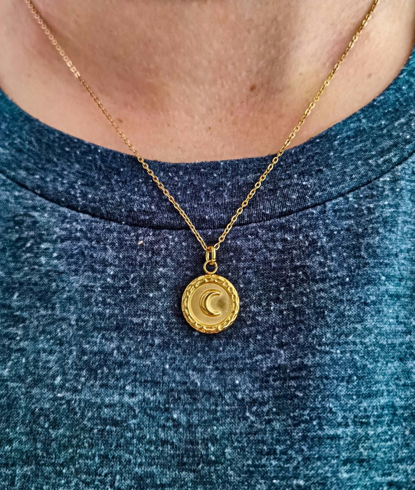 Edelstahl Kette Mond