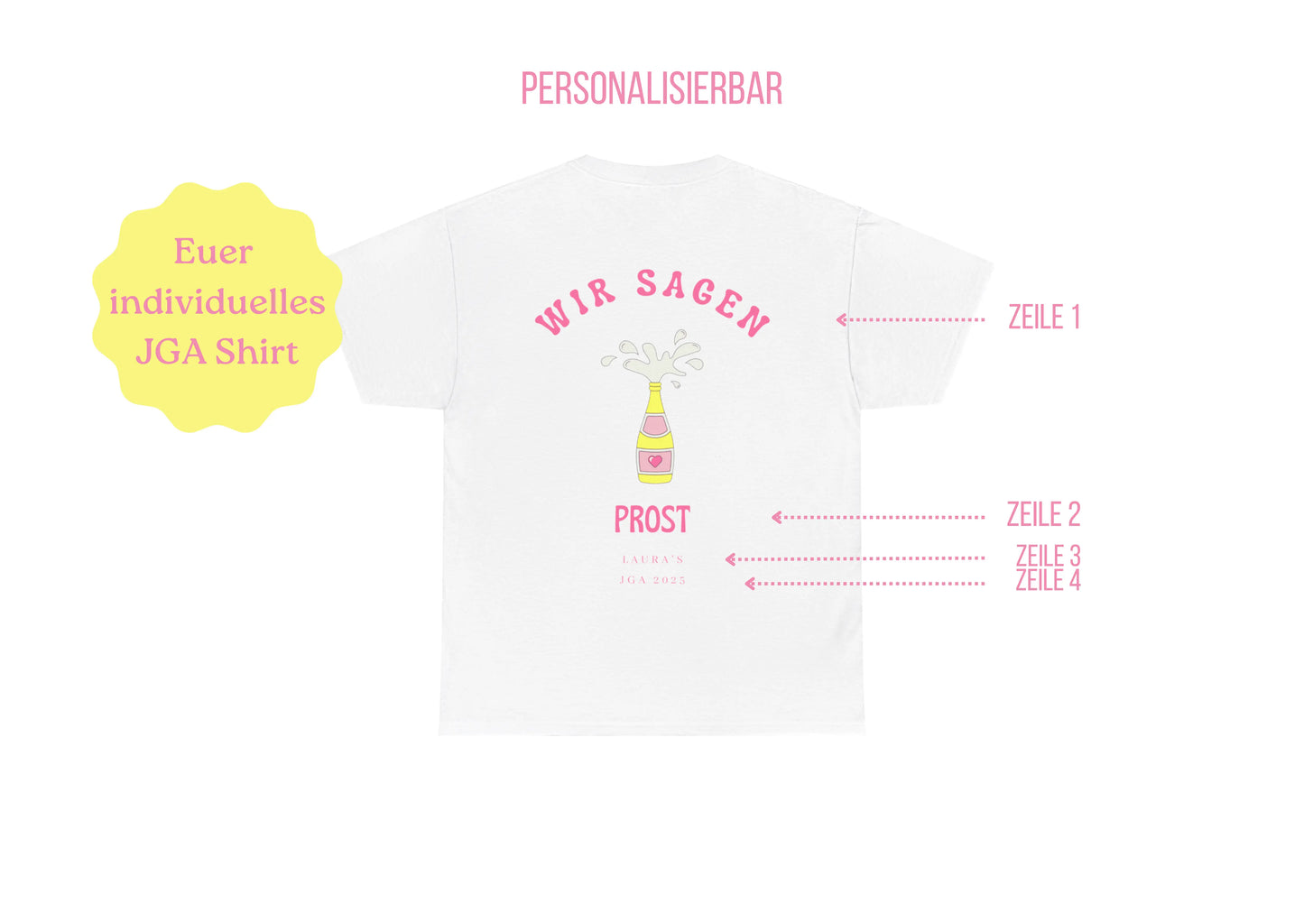 JGA T-Shirt personalisierbar I JGA Shirt Retro I T-Shirt Braut I T-Shirt Team Braut
