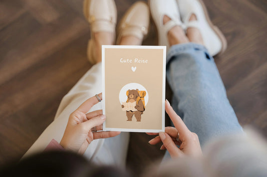Postkarte "Gute Reise" – Das perfekte Abschiedsgeschenk für Weltreisende 🌍