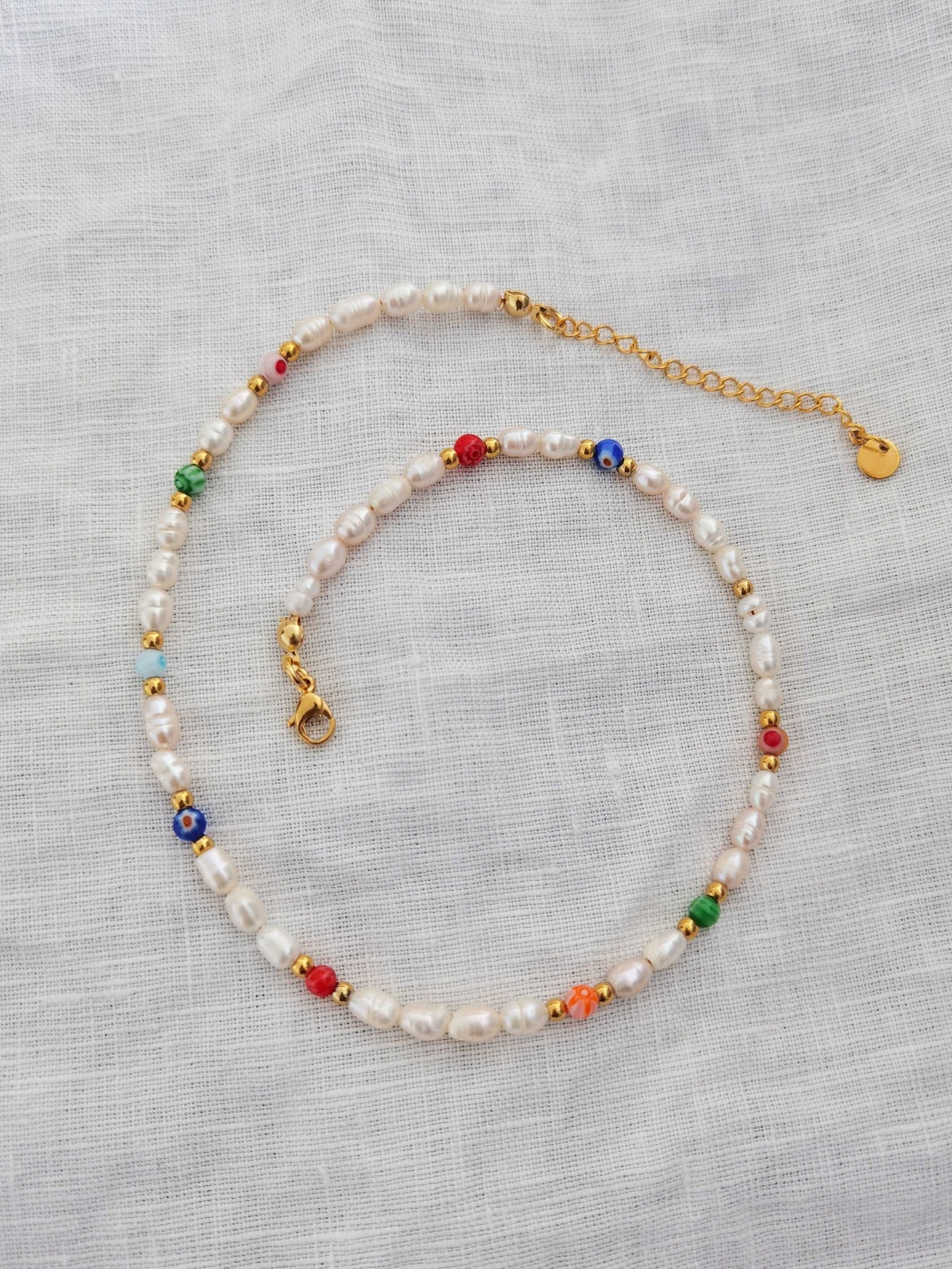 Millefiori Kette bunt