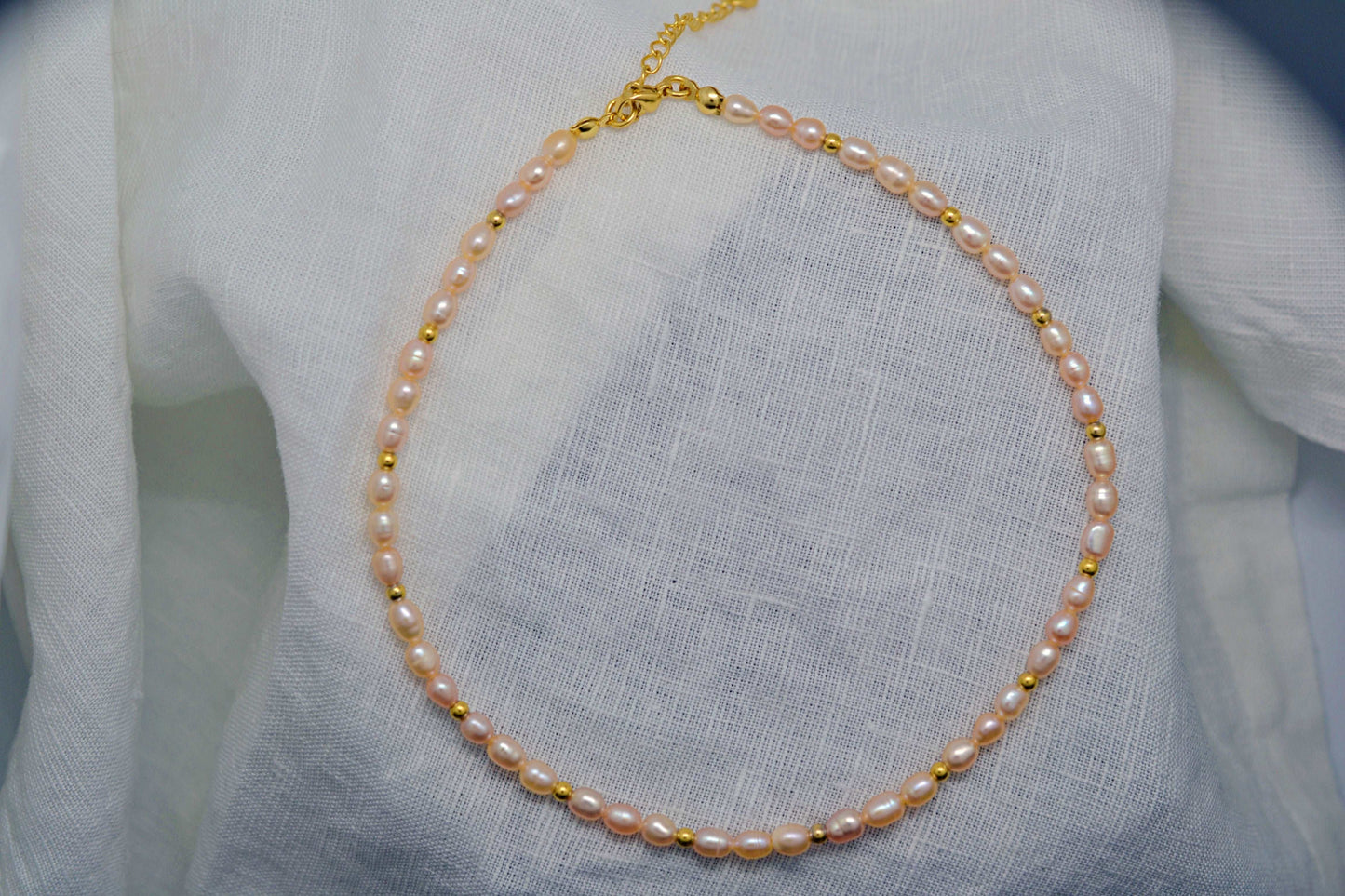 Süßwasserperlenkette Rosa