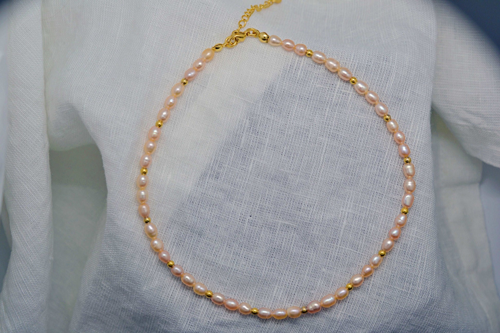 Süßwasserperlenkette Rosa