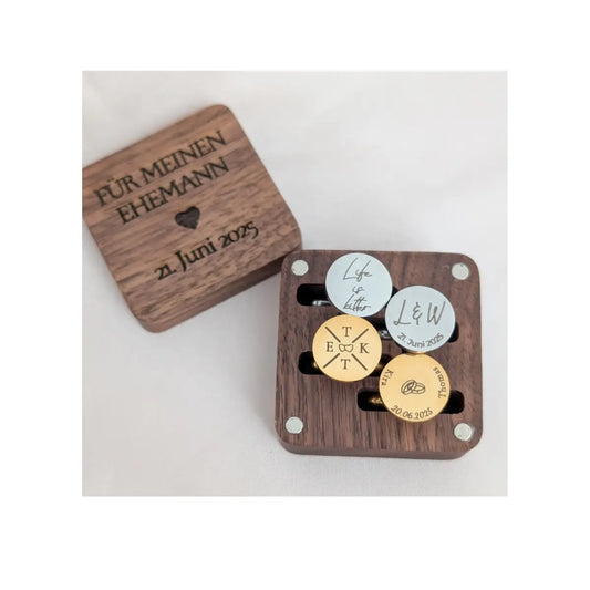 Personalisierte Manschettenknöpfe Hochzeit als Bräutigam Geschenk