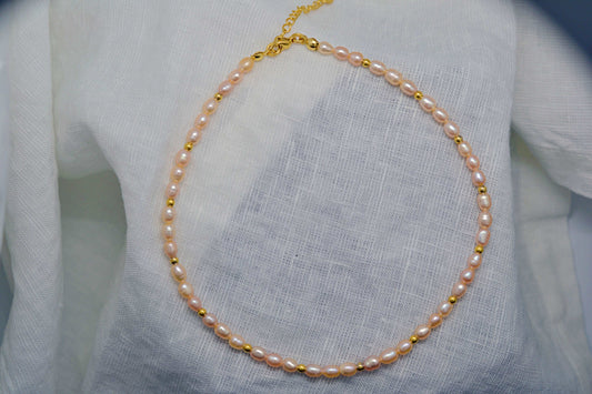 Süßwasserperlenkette Rosa